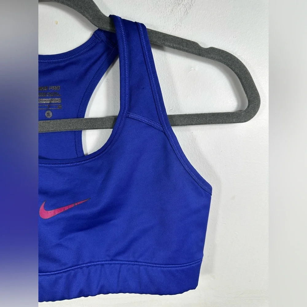 Nike Pro Dri-Fit Sports Bra Blue Racerback‎ Athletic Training Women’s S